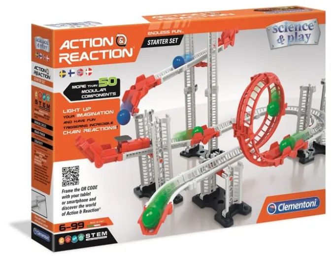 Action & Reaction Kugelbahn Starterset, 50-tlg.
