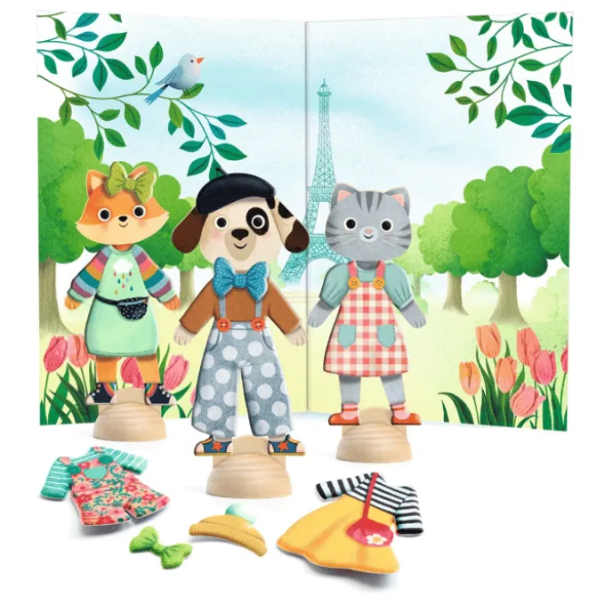 Anziehpuppen mit Stickern – Bonjour Paris