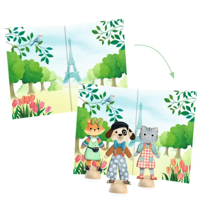 Anziehpuppen mit Stickern – Bonjour Paris