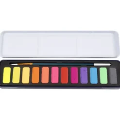 Aquarellkasten - 12 Pastellfarben