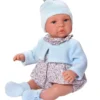 Así Puppe Leo - mit Strampler und Cardigan, 46 cm