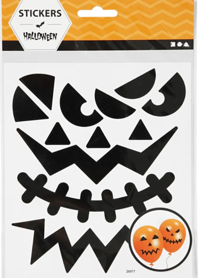 Aufkleber - Halloween-Gesichter, 1 Bogen