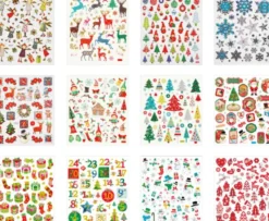 Aufkleber Weihnachten - 12 Bögen