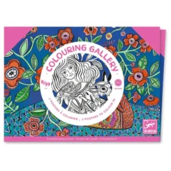 Ausmalposter – Blumen, 3 Stück