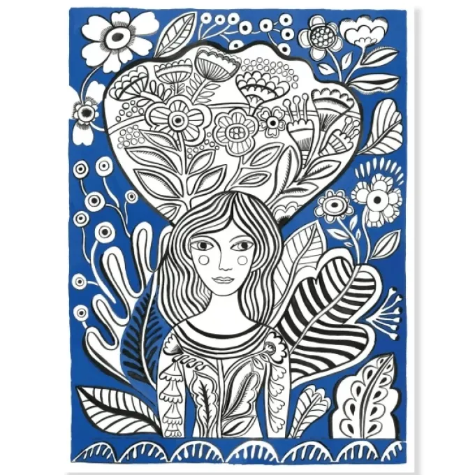 Ausmalposter – Blumen, 3 Stück