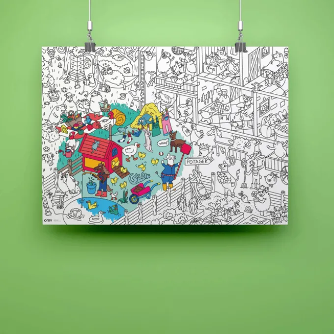Ausmalposter - Das Leben auf dem Bauernhof