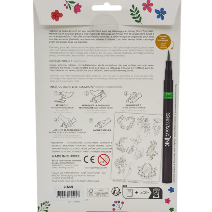 Ausmal-Tattoos - Flower Power