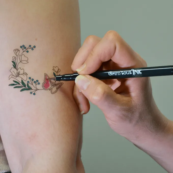 Ausmal-Tattoos - Flower Power
