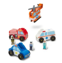 Autos aus Holz - Rettungsfahrzeuge