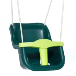 Babyschaukel, grün/lime (schwarzes Seil)