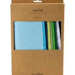 Bastelfilz A4 - blau/grün, 10 Stk.