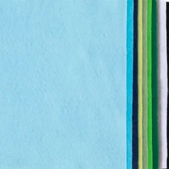 Bastelfilz A4 - blau/grün, 10 Stk.