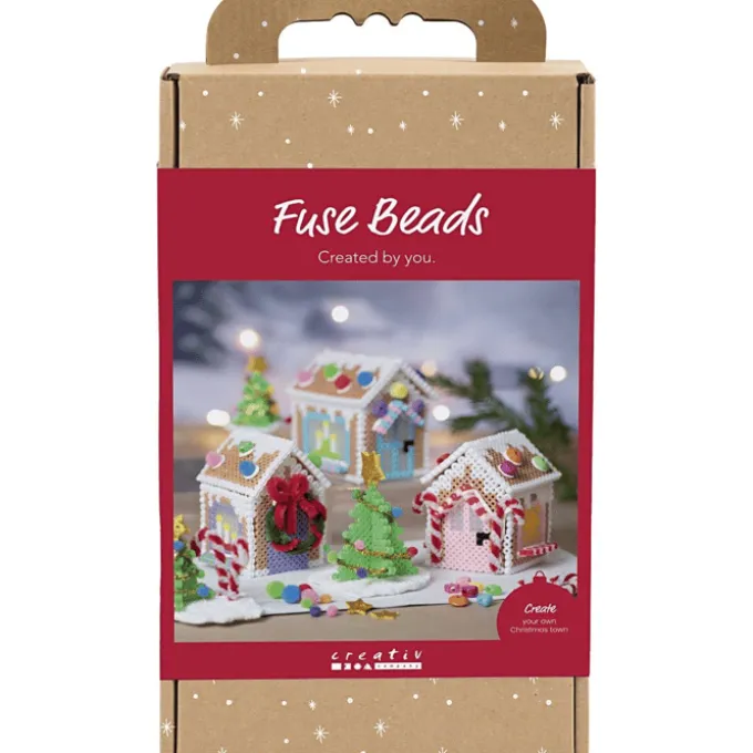 Bastelset Lebkuchenhäuser aus Bügelperlen