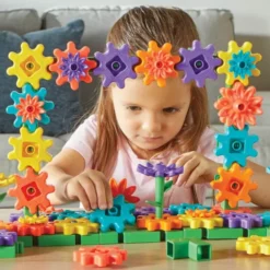 Bauen mit Zahnrädern – Blumengarten