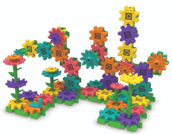 Bauen mit Zahnrädern – Blumengarten