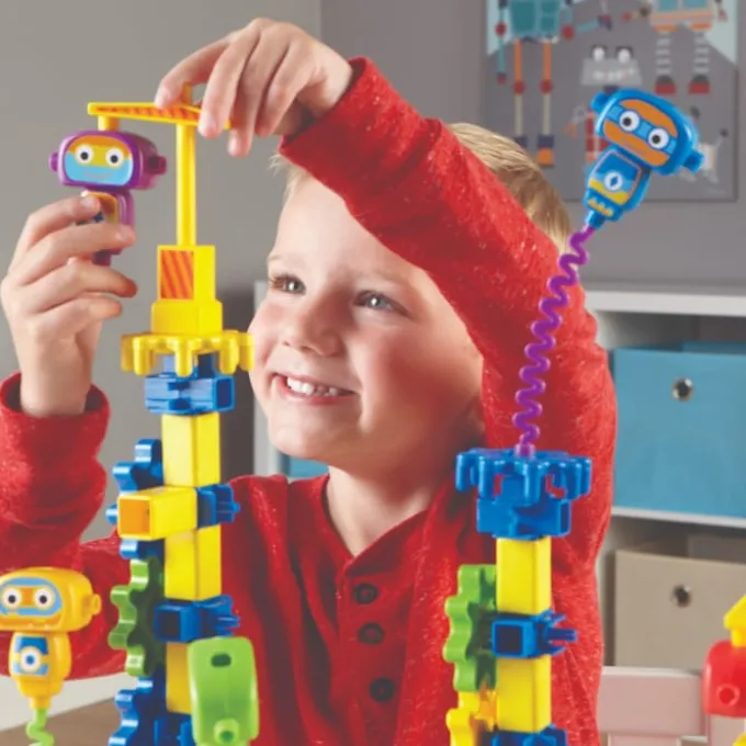 Bauen mit Zahnrädern – Roboterfabrik