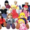 Biegepuppen 12,5 cm - Familie, 12 Stk.
