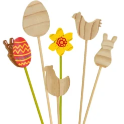 Blumenstäbe zum selber malen - Ostern, 12 Stk