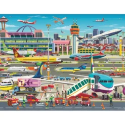 Bodenpuzzle mit 150 Teilen – Am Flughafen