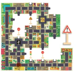 Bodenpuzzle mit 24 Teilen – Die Stadt