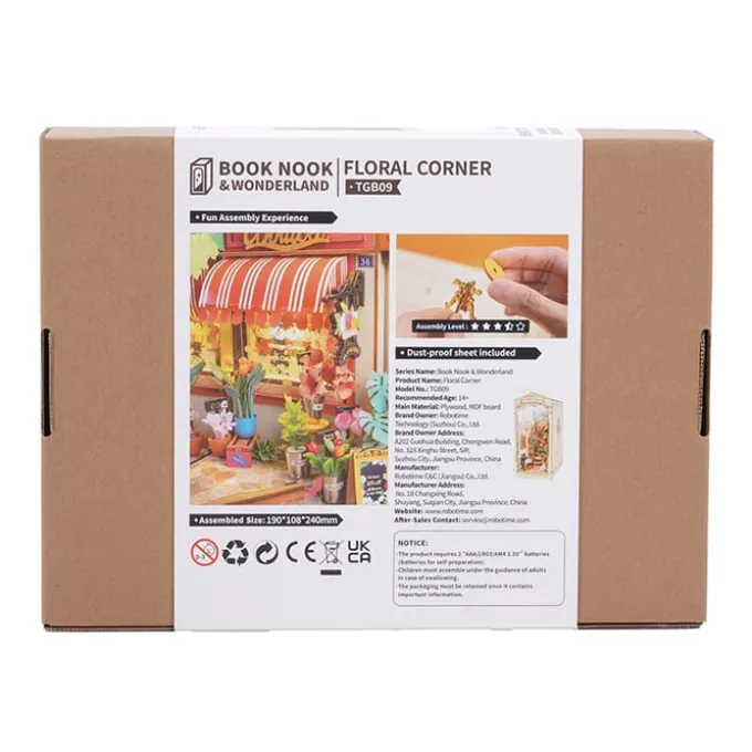 Book Nook Bausatz – Blumige Ecke
