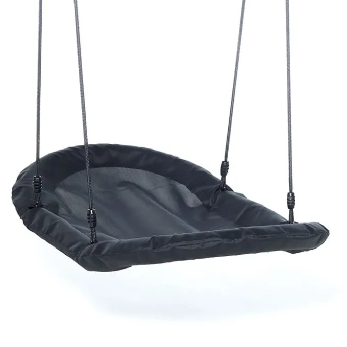 Bootschaukel, schwarz (schwarzes Seil)