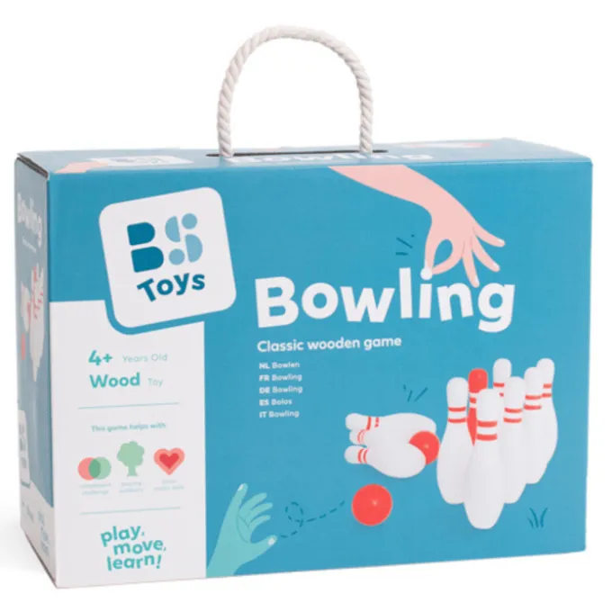 Bowlingspiel aus Birkenholz