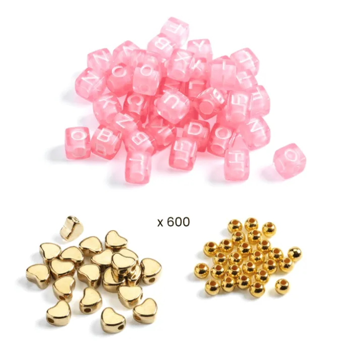 Buchstabenperlen – Goldmix, 1.000 Stück