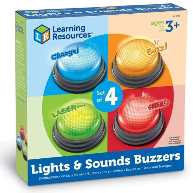 Buzzer mit Licht und Ton - 4 Stk.