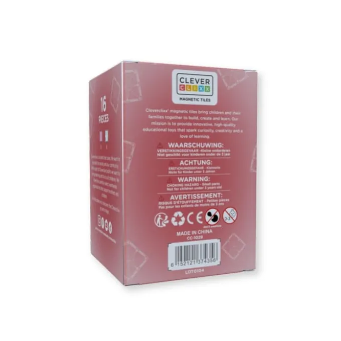 Cleverclixx | Glitter transparent/pink, 16 Stk