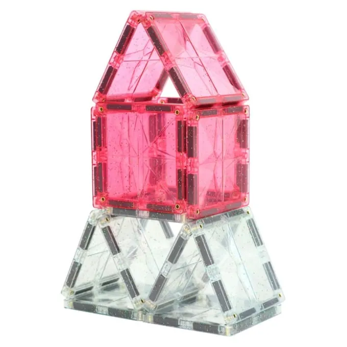 Cleverclixx | Glitter transparent/pink, 16 Stk