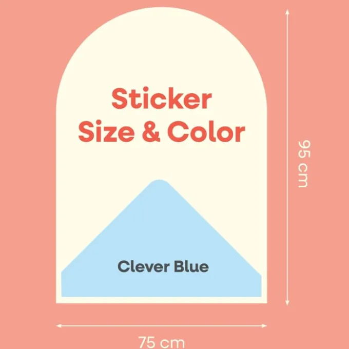 Cleverclixx | Magnetfolie 95 × 75 cm, Clever Blue