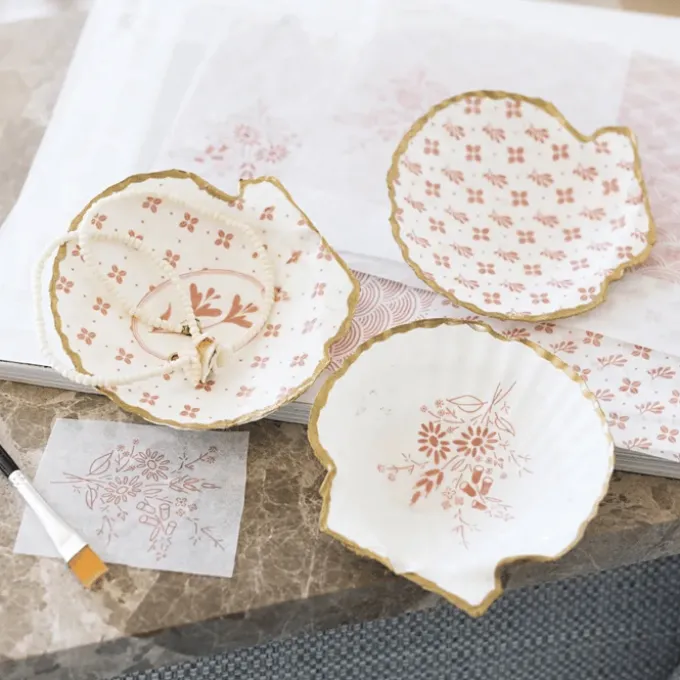 Decoupage-Set - Muschelschalen, 3 Stk.