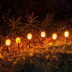 Deko-Spieße mit Licht - Kürbis, 4 Stk.