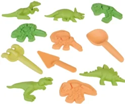 Dino Sandförmchen Set, 11-teilig (biobasiert)