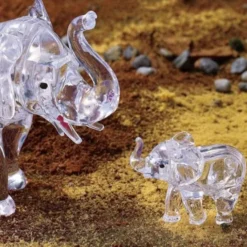 3D Kristallpuzzle - Elefanten, 46 Teile