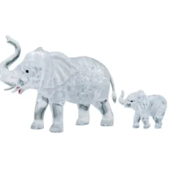 3D Kristallpuzzle - Elefanten, 46 Teile