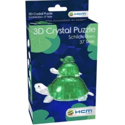 3D Kristallpuzzle - Schildkröten, 37 Teile