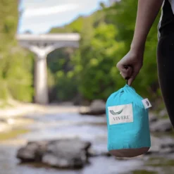 Doppelte Reisehängematte (Nylon) – Türkis