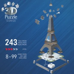 3D-Puzzle LED mit 216 Teilen – Eiffelturm