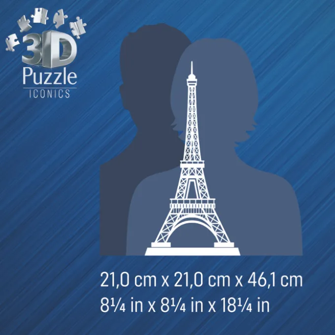 3D-Puzzle LED mit 216 Teilen – Eiffelturm