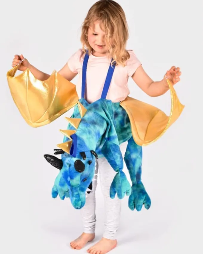 Drache zum Reiten, hellblau