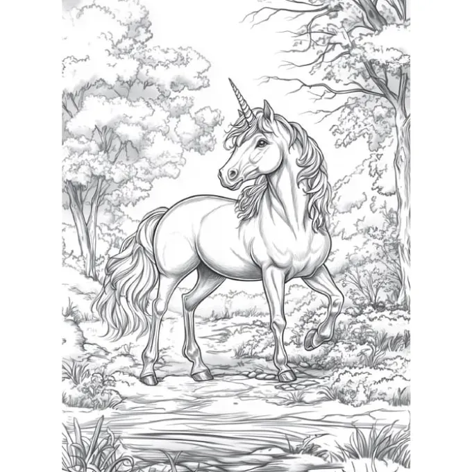 Einhörner Malebuch