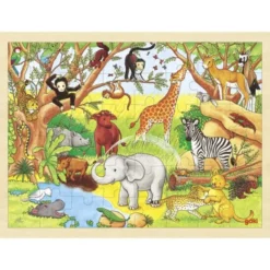 Einlegepuzzle - Tiere in Afrika, 48 Teile