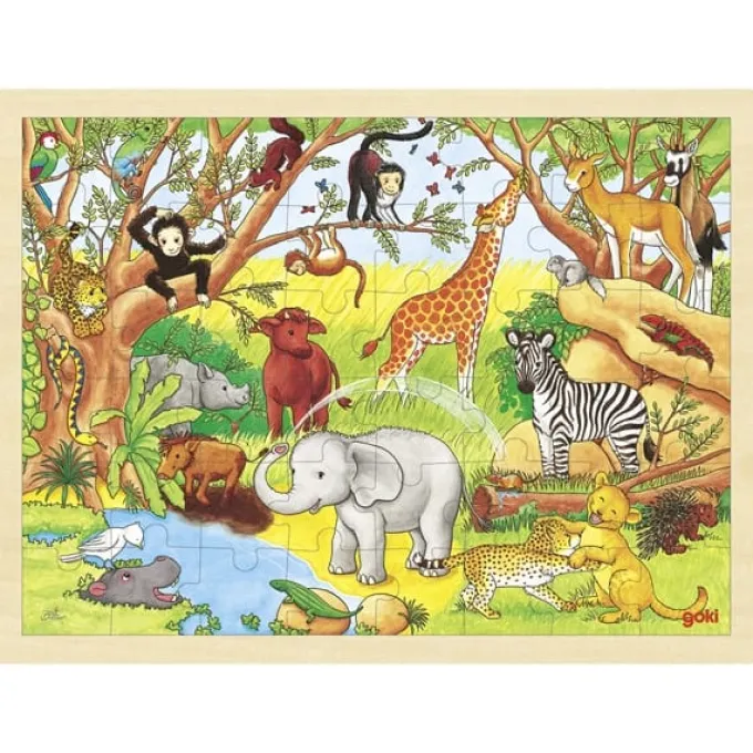 Einlegepuzzle - Tiere in Afrika, 48 Teile