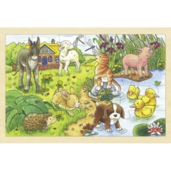 Einlegepuzzle - Tierkinder, 24 Teile