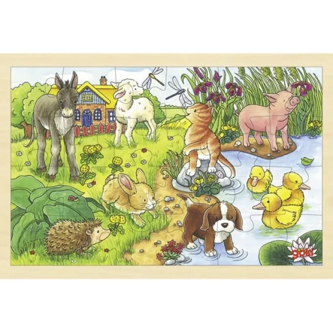 Einlegepuzzle - Tierkinder, 24 Teile