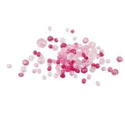 Facettenperlenmix - pink, 45 gr.