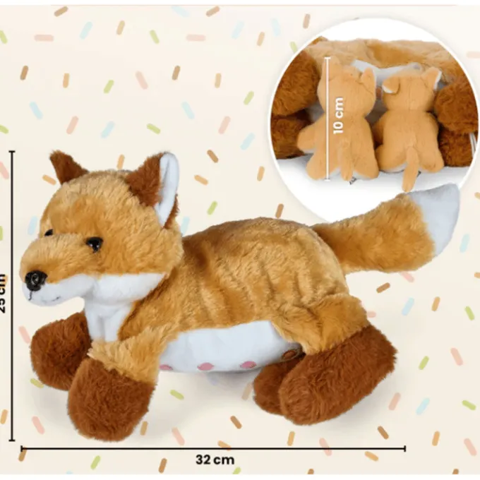 Familienkuscheltier – Fuchs mit Jungen