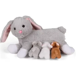 Familienkuscheltier – Hase mit Jungen